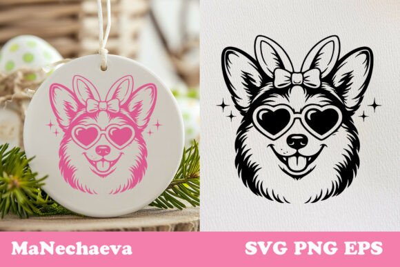 Cute Corgi Easter Dog SVG