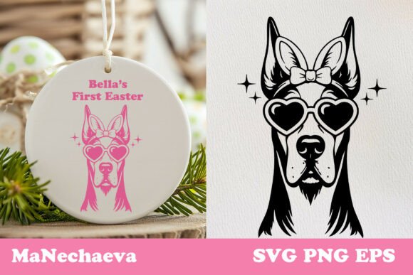 Cute Great Dane Easter Dog SVG