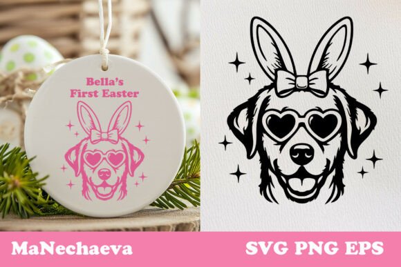 Cute Labrador Retriever Easter Dog SVG