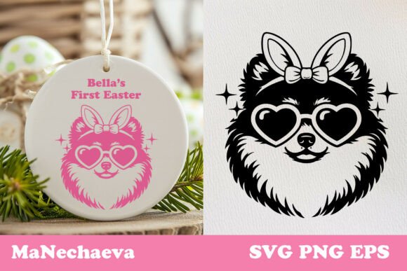 Cute Pomeranian Easter Dog SVG