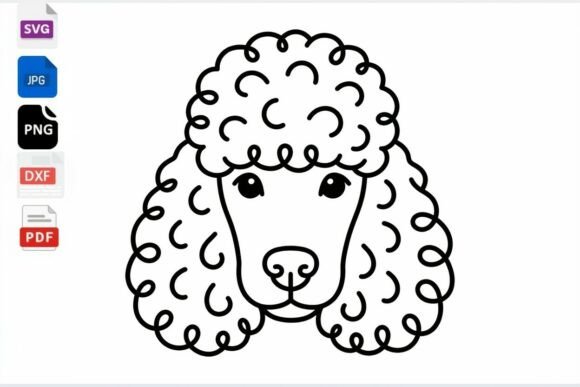 Cute Poodle Face SVG Dog Lover Gift