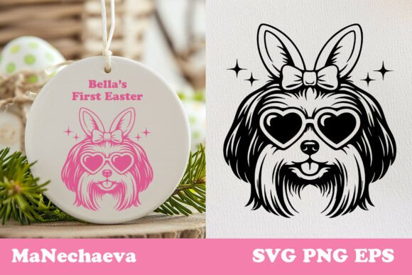 Cute Shih Tzu Easter Dog SVG