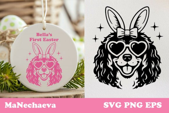 Cute Spaniel Easter Dog SVG