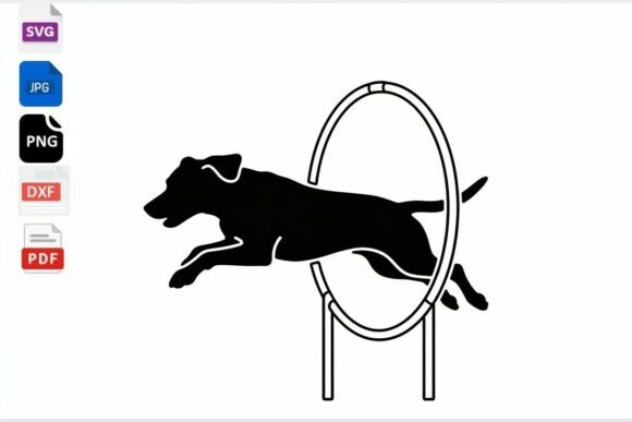 Dog Agility Jump SVG Dog Jumping