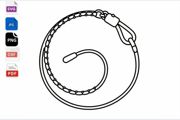 Dog Leash SVG Clipart Chain Collar Clip