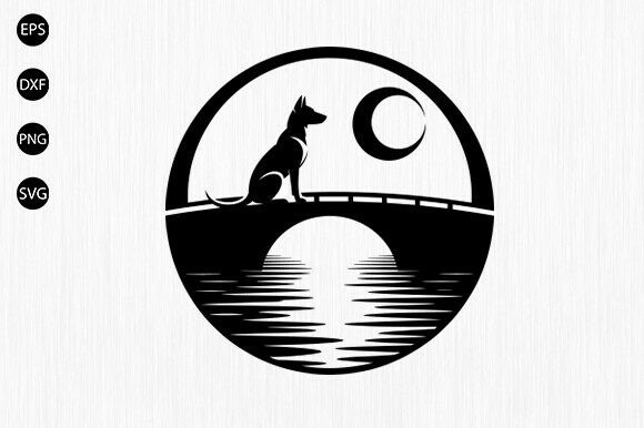 Dog on Bridge SVG, Dog Svg, Pet Svg