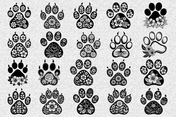 Dog Paw Svg, Cat Paw Svg, Paw Svg Bundle