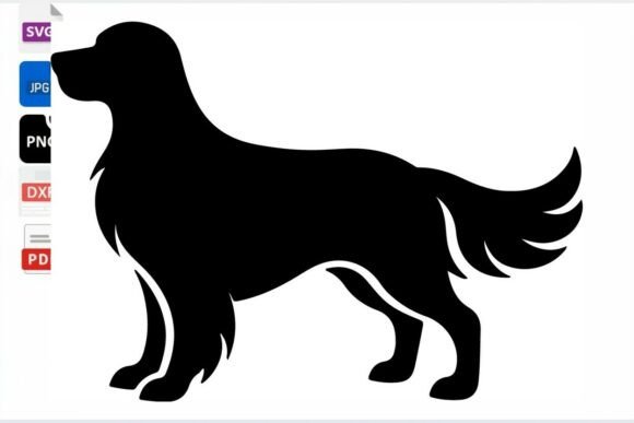 Golden Retriever Silhouette SVG Dog