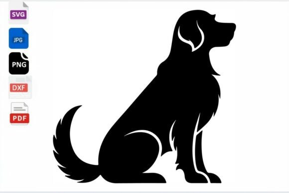 Golden Retriever Silhouette SVG Dog Art
