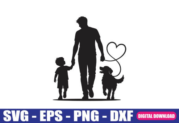 Happy Fathers Day Dog Lover SVG