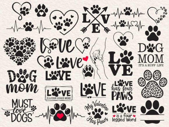Heart Paw Svg Bundle Review