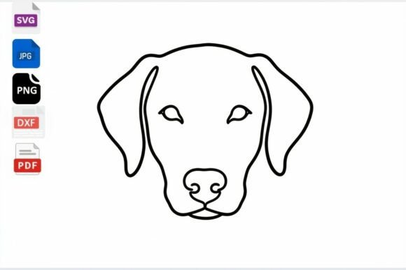 Line Art Dog Face SVG Review