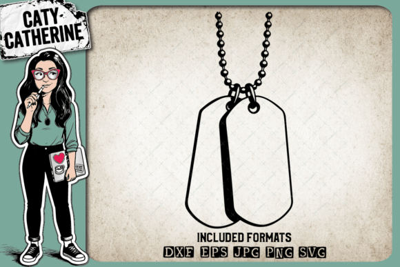 Military Dog Tags SVG Design
