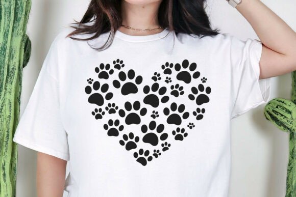 Pawprint Heart SVG: Pet Valentine’s Design