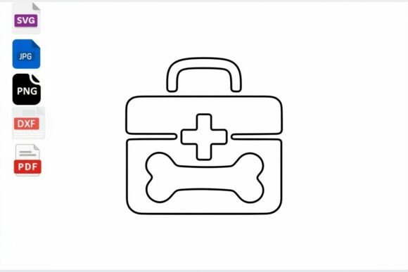 Pet First Aid Kit SVG Dog Bone Cross
