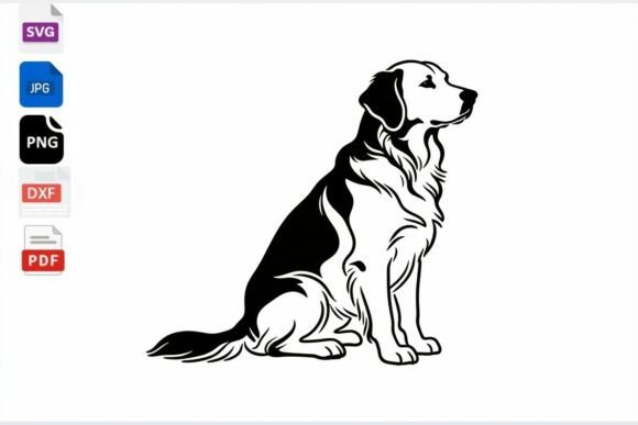 Sitting Dog Silhouette SVG Dog Lover